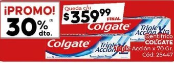 Diarco Dentifrico COLGATE Triple Acción x 70 Gr oferta