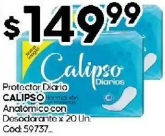 Diarco Protector Diario CALIPSO Normal Anatomico con Desodorante x 20 Un Cod: 59737... oferta