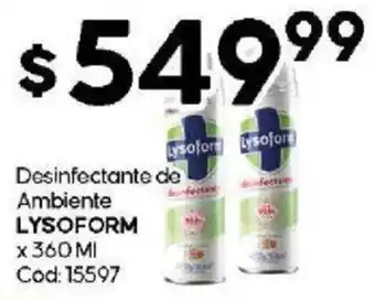 Diarco Desinfectante de Ambiente LYSOFORM x 360 ML Cod: 15597 oferta