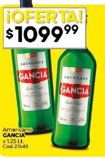 Diarco Americano GANCIA x 1.25 Lt. Cod: 27648 oferta