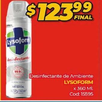 Diarco Lysoform Desinfectante de Ambiente x 360ml oferta