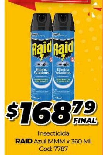 Diarco Raid Insecticida Azul MMM x 360ml oferta