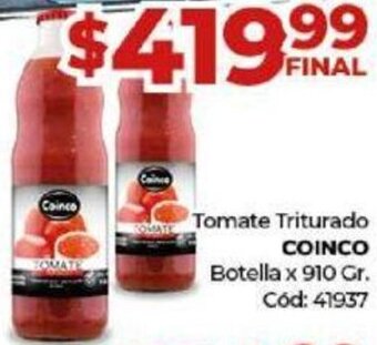 Diarco Tomate Triturado COINCO Botella x 910 Gr. Cód: 41937 oferta