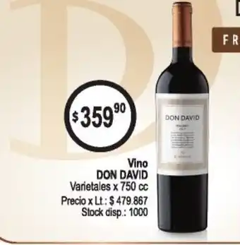 Don David Vino Varietales x 750cc