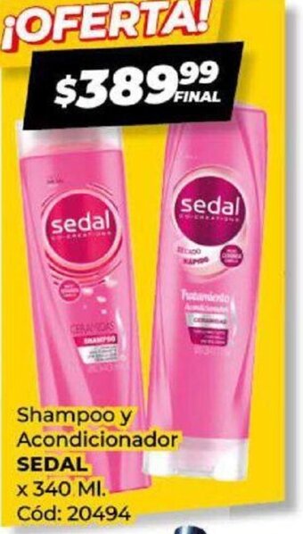 Diarco Shampoo y Acondicionador SEDAL X 340ML oferta