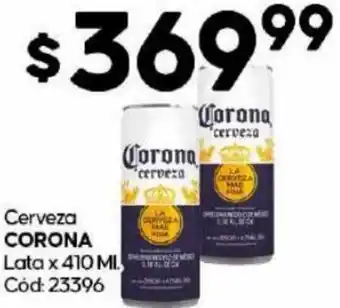 Diarco Cerveza CORONA Lata x 410ML Cód: 23396 oferta