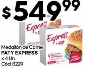 Diarco Medallón de Carne PATY EXPRESS x 4 Un. Cód: 8229 oferta
