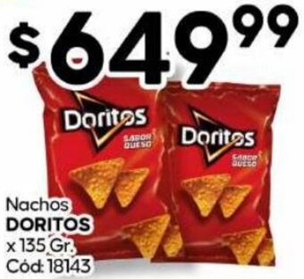 Diarco Nachos DORITOS x 135 Gr. Cód: 18143 oferta