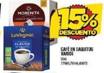 Supermercados Yaguar CAFÉ EN SAQUITOS VARIOS oferta