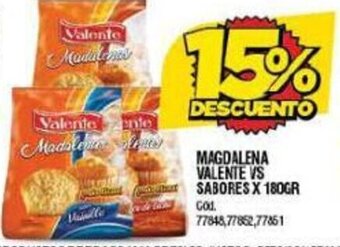 Supermercados Yaguar MAGDALENA VALENTE VS SABORES X 180GR oferta
