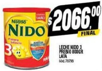 Supermercados Yaguar LECHE NIDO 3 PREBIO 800GR LATA oferta