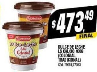 Supermercados Yaguar DULCE DE LECHE LS CALCIO 400G oferta