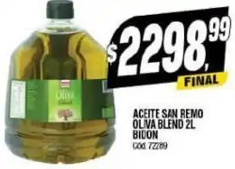 Supermercados Yaguar ACEITE SAN REMO OLIVA BLEND 2L BIDON oferta