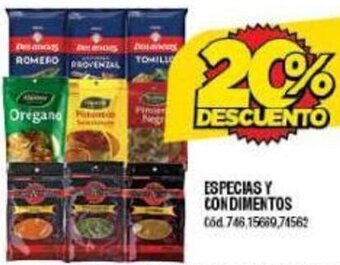 Supermercados Yaguar ESPECIAS Y CONDIMENTOS oferta
