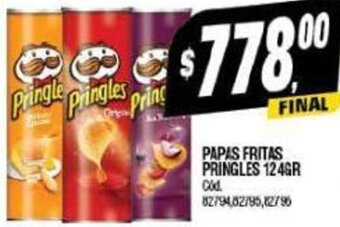Supermercados Yaguar PAPAS FRITAS PRINGLES 124GR oferta