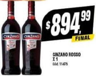 Supermercados Yaguar CINZANO ROSSO X1 oferta