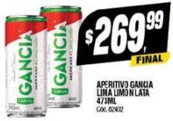 APERITIVO GANCIA LIMA LIMON LATA 473ML