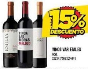 Supermercados Yaguar VINOS VARIETALES oferta