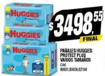 Supermercados Yaguar PAÑALES HUGGIES PROTECT PLUS VARIOS TAMAÑOS oferta