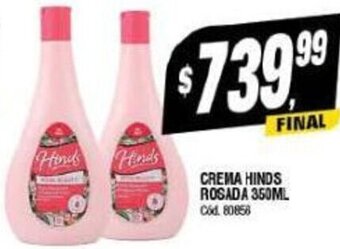 Supermercados Yaguar CREMA HINDS ROSADA 350ML oferta