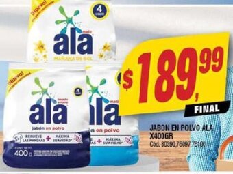 Supermercados Yaguar JABON EN POLVO ALA X400GR oferta