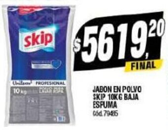Supermercados Yaguar JABON EN POLVO SKIP 10KG BAJA ESPUMA oferta