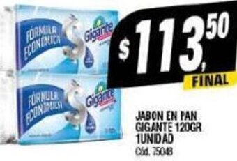 Supermercados Yaguar JABON EN PAN GIGANTE 120GR 1UNIDAD oferta