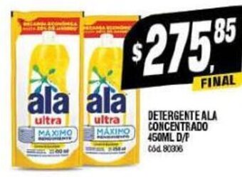 Supermercados Yaguar DETERGENTE ALA CONCENTRADO 450ML D/P oferta