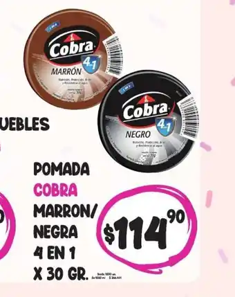 Cobra Pomada Marron/Negra 4 en 1 x 30gr