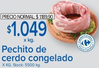Carrefour Pechito de cerdo congelado oferta