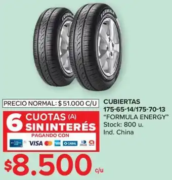 Carrefour CUBIERTAS 175-65-14/175-70-13 "FORMULA ENERGY" oferta