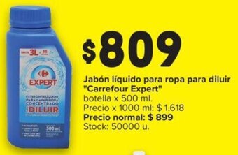 Carrefour Jabón líquido para ropa para diluir "Carrefour Expert" botella x 500 ml. oferta