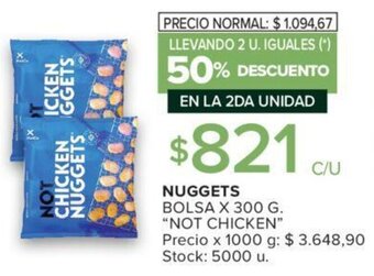 Carrefour NUGGETS BOLSA X 300 G. "NOT CHICKEN" oferta