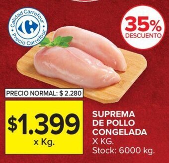 Carrefour SUPREMA DE POLLO CONGELADA X KG. oferta