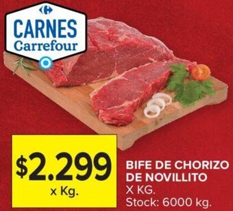 Carrefour BIFE DE CHORIZO DE NOVILLITO X KG. oferta