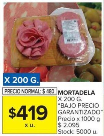 Carrefour MORTADELA X 200 G. "BAJO PRECIO GARANTIZADO" oferta