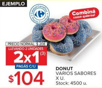 Carrefour DONUT VARIOS SABORES XU. oferta