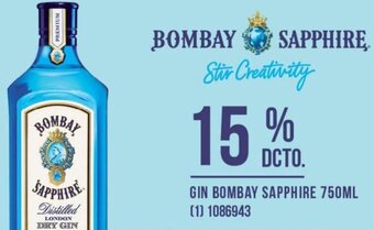 Makro GIN BOMBAY SAPPHIRE 750ML oferta