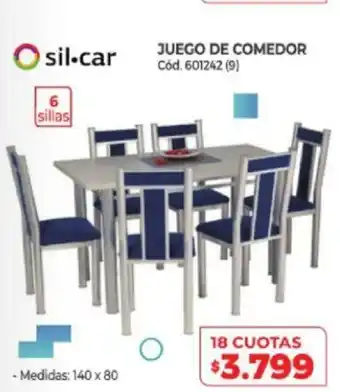 Naldo Lombardi Osil-car Juego de Comedor 6 sillas oferta