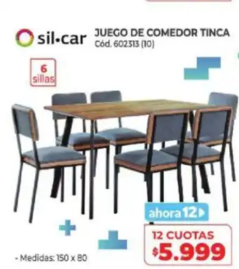 Naldo Lombardi Osil-car Juego de Comedor Tinca 6 sillas oferta