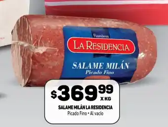 Makro La Residencia Salame Milán Picado Fino, Al vacío x kg oferta