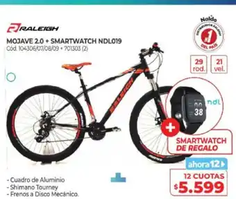 Naldo Lombardi Raleigh Mojave 20 + Smartwatch NDL019 oferta