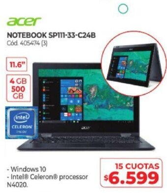 Naldo Lombardi acer Notebook SP111-33-C24B oferta
