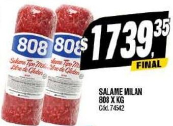 Supermercados Yaguar SALAME MILAN 808 X KG oferta