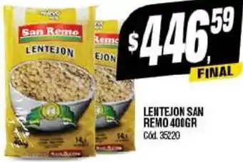 LENTEJON SAN REMO 400GR