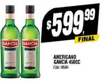 Supermercados Yaguar AMERICANO GANCIA 450CC Cod. 9590 oferta