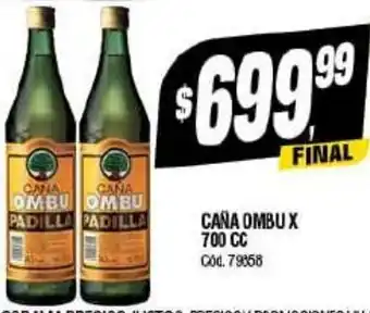 Supermercados Yaguar CANA OMBU X 700 CC oferta
