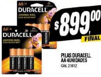 Supermercados Yaguar PILAS DURACELL AA 4UNIDADES oferta
