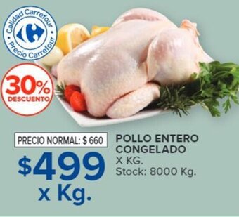 Carrefour Market POLLO ENTERO CONGELADO X KG. oferta