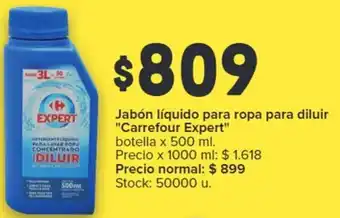 Carrefour Market Jabón líquido para ropa para diluir "Carrefour Expert" botella x 500 ml. oferta